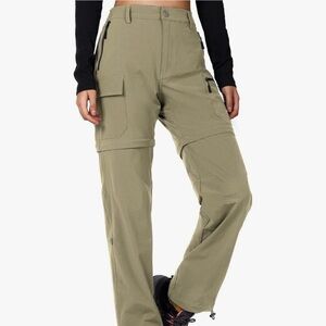 Women's Versatile Tan Cargo Hiking  convertible  pants